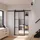 Inova Loft Glasschiebetür rechts 102,5 x 220 cm schwarz