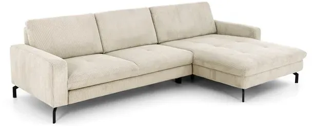 ComfortPlan Ecksofa Huelva Cord Beige Natur