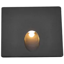 Rabalux Treppenlicht, Wandleuchte Treppenbeleuchtung warmweiß, LED 3W IP54 schwarz,