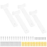 4 Stück Regalhalterung weiß, 260mm Regal Wandhalterung Regalwinkel, Regalträger Tablarträger, Wandregal Halterung Wand Unsichtbar Schwerlastwinkel für Wandmontage Regalbrett Halterung