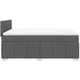 vidaXL Boxspringbett 140 x 200 cm Dunkelgrau