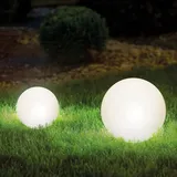esotec Solarkugeln SIENA 2er-Set ⌀=20 und 30 cm LED-Gartenkugel outdoor 102894