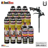 Brandschutzschaum B1 Bauschaum 10x750ml 2x Reiniger Schaum Montageschaum Pistole