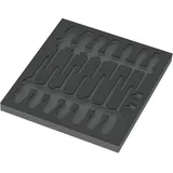 WERA Schaumstoffeinlage ohne Bestückung 344 x 392 x 30 mm grau/schwarz