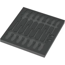 WERA Schaumstoffeinlage ohne Bestückung 344 x 392 x 30 mm grau/schwarz