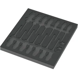 WERA Schaumstoffeinlage ohne Bestückung 344 x 392 x 30 mm grau/schwarz