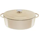 Tefal E25906 Lov Gusseisen Kochtopf Bräter oval 34x26cm beige