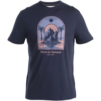 Icebreaker Herren Funktionsshirt Merino 150 Tech Lite III Mountain Gateway T-Shirt blau)