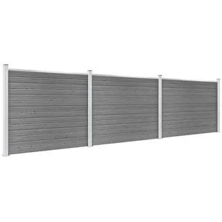 vidaXL WPC Sichtschutzzaun Element Set 526 x 146 cm grau