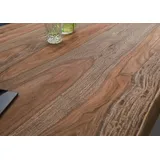 MASSIVMOEBEL24.DE Baumtisch Sheesham 220x100x79 grau gebeizt / Mikado-Beine anthrazit matt FREEFORM 5 - Grau
