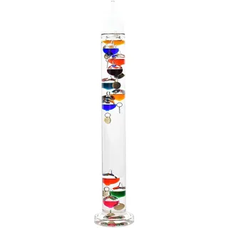 Widdop Bingham Galileo Thermometer - 44cm Multi Coloured 10 Bulbs G108