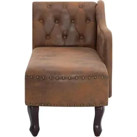 vidaXL Chaiselongue Kunstleder 0 x 0 x 0 cm Braun