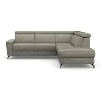 sit&more Ecksofa Scarlett L-Form, inklusive Kopfteilverstellung, wahlweise mit Bettfunktion, Bettkasten grau