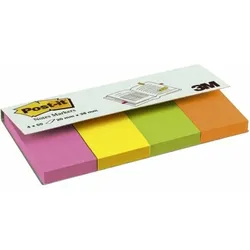 Post-it Haftnotizen Page Markers 20x38mm Neonfarben sortiert VE=12x4x50 Blatt