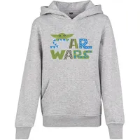 Mister Tee Star Wars Colorful Logo Kapuzenpullover Heather Grey 110-116 cm