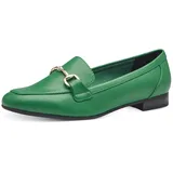 Marco Tozzi Damen Loafer mit Absatz Elegant Vegan, Metallisch (Grün), 40 EU