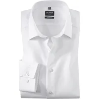 Olymp Businesshemd "Level Five body fit", Herren, Gr. 37, N-Gr, weiß, Web, Obermaterial: 97% Baumwolle, 3% Elastolefin, Hemden