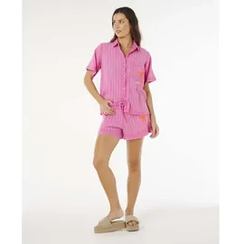 Rip Curl Hotel Malibu Embroid Kurzarmhemd Pink S
