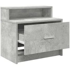 vidaXL Nachttische mit Schublade 2 Stk. Betongrau 51x31x47 cm