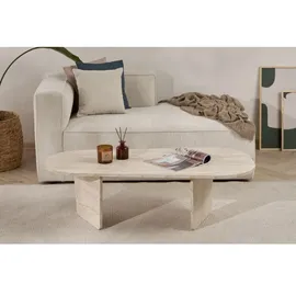 Asir Ovalis Beige Spanplatte 130 x 40 x 65 cm