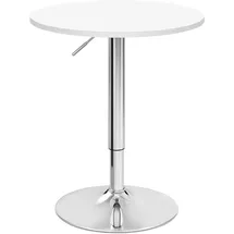 Woltu Bartisch rund 60 x 60 cm Weiß