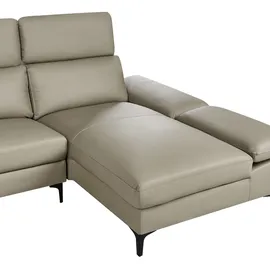 Beliani Ecksofa 4-Sitzer Farila Echtleder L-Förmig mit Chaiselongue linksseitig