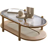 JVmoebel Moderner Braun Couchtisch Holz 75 x 45 cm