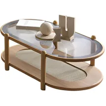 JVmoebel Moderner Braun Couchtisch Holz 75 x 45 cm