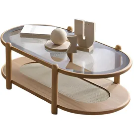 JVmoebel Moderner Braun Couchtisch Holz 75 x 45 cm