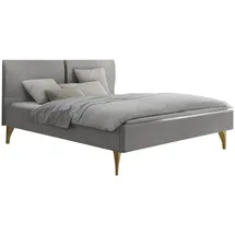 Hasena Polsterbett Tamara Farbe: Eiche bright, geölt, Bezugsfarbe: Pepe grey, verschiedene Größen