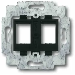Busch-Jaeger Tragring, Modular-Jack, schwarz, matt, Befestigung mit Schraube, ohne Beschriftungsfeld