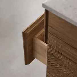 Tikamoon Badezimmermöbel aus massiver Eiche und Terrazzo Moon 60 cm
