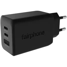 Fairphone Dual USB-C + USB Schnellladegerät 65W Schwarz
