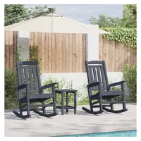 vidaXL Schaukelstuhl für den Garten 38 x 38 x 46 cm blau 3 St.