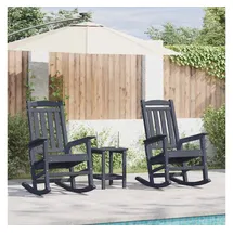 vidaXL Schaukelstuhl für den Garten 38 x 38 x 46 cm blau 3 St.