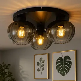 Nowa Deckenlampe 3 flammig rund schwarz