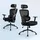 IWMH Bürostuhl Ergonomischer Schreibtischstuhl Mesh Computerstuhl, Höhenverstellbarer Drehstuhl mit Verstellbarer Kopfstütze Armlehnen, Lendenwirbelstütze, Wippfunktion Chefsessel aus Drehstuhl gegen Rückenschmerzen 180kg