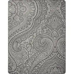 Wohndecke BIEDERLACK "Swinging Paisley", grau (swinging), B:150cm L:200cm, Baumwolle, Polyacryl, Polyester, Wohndecken, mit zeitlosem Paisleymuster, Kuscheldecke