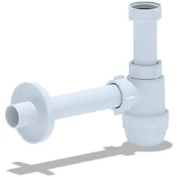 Siphon aus Kunststoff weiß