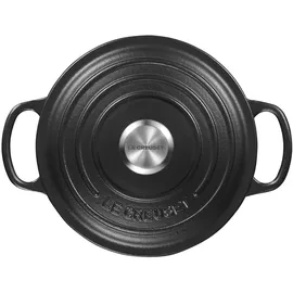 Le Creuset Signature Bräter 18 cm rund schwarz glänzend