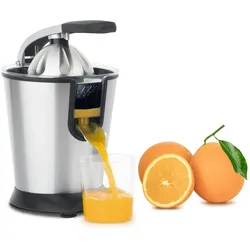 H.Koenig Elektrische Zitruspresse AGR80 BPA-frei, Orangen-, Zitronen-, Grapefruitsaft, Schnell, Automatisch, Leise, Leistungsstark, 160 W