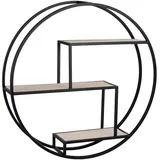 House Nordic Wandregal 62 x 14 x 62 cm Schwarz