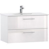 welltime Waschtisch »Athen Badschrank Badezimmer WC Unterschrank mit Becken«, weiß weiß matt, , 78394060-0 eckig,