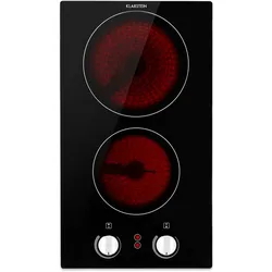 Klarstein EasyCook Domino Keramikkochfeld 3000W Drehregler schwarz Schwarz