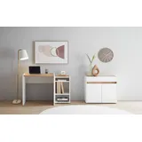 INOSIGN Büromöbel-Set »CITY/GiRON, modernes Design, Homeoff., Büro in zwei Farben/Wotan Eiche«, (Set, 3 tlg.), enthält Unterschrank, Kommode, Schreibtisch, wohnliches Home Office, weiß