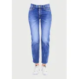 LE TEMPS DES CERISES Bequeme Jeans LE TEMPS DES CERISES, Damen, Gr. 25, Länge 34, blau, 89% Baumwolle, 11% Elasthan, Jeans, mit lässiger Waschung