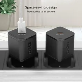 SBS 30-W-GaN-Power Delivery-Ultra-Schnellladegerät, Schwarz