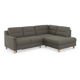 sit&more Ecksofa SIT & MORE "Farö L-Form", braun (schlamm), B:251cm H:90cm T:187cm, Sofas, Ecksofa, inklusive Federkern, wahlweise mit Bettfunktion und Bettkasten