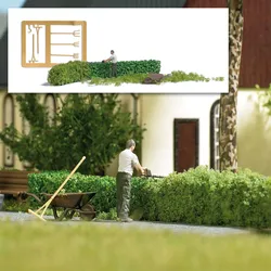 Heckenschnitt mit Gärtner Modell von Busch 1:87