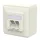 Metz RJ45 Anschlussdose IDC 2 Port AP reinweiß